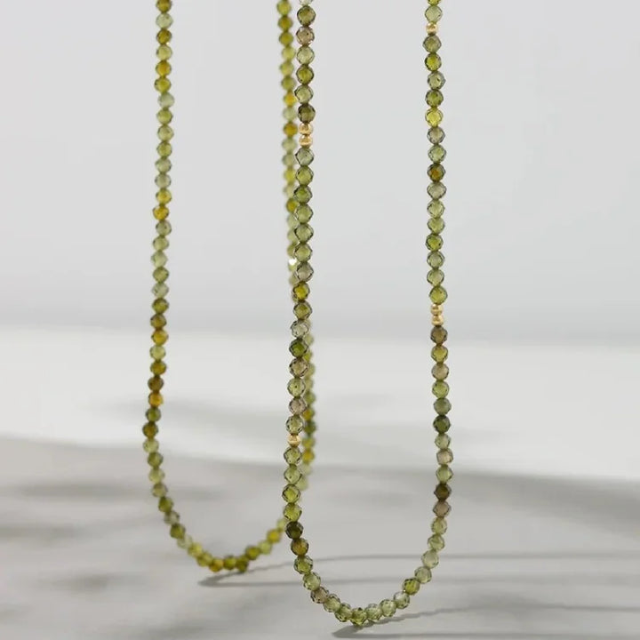 Olive Green Cubic Zirconia Necklace – Celeste