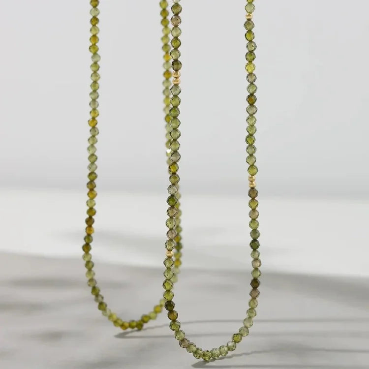 Olive Green Cubic Zirconia Necklace – Celeste