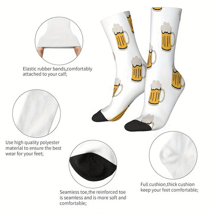 3 pairs of socks with beer mug print – HopfenSocken Oktoberfest 2025