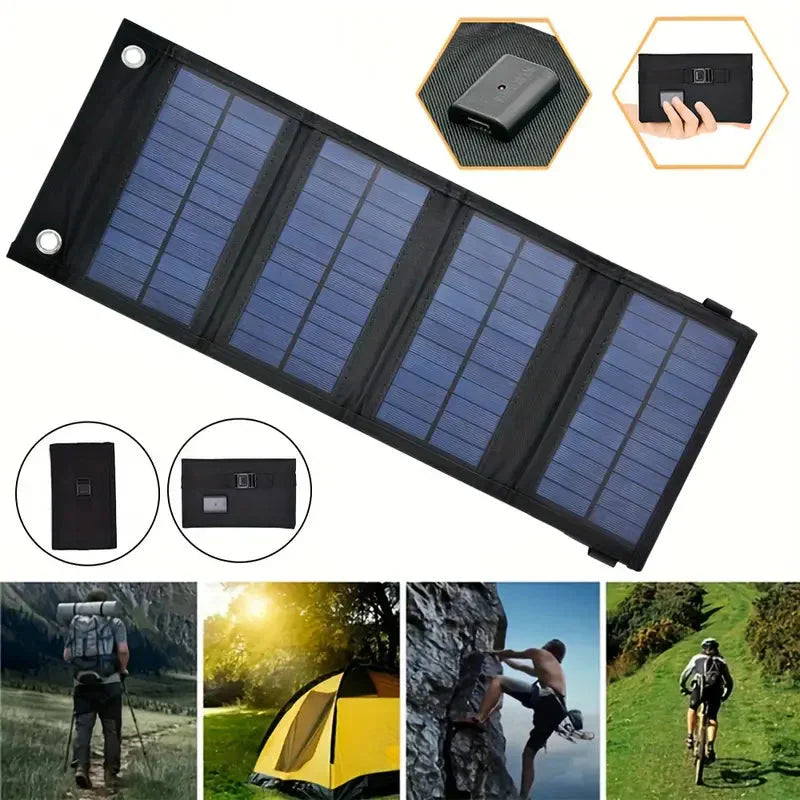 Sammenklappelig solcelle-powerbank - SolarMate