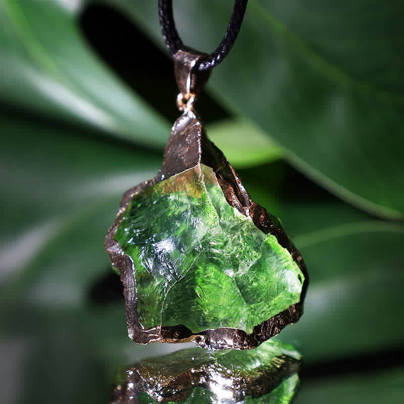 Fine Natural Moldavite Necklace – Lyra