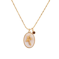 Birthstone and Birth Flower Necklace – Aurora