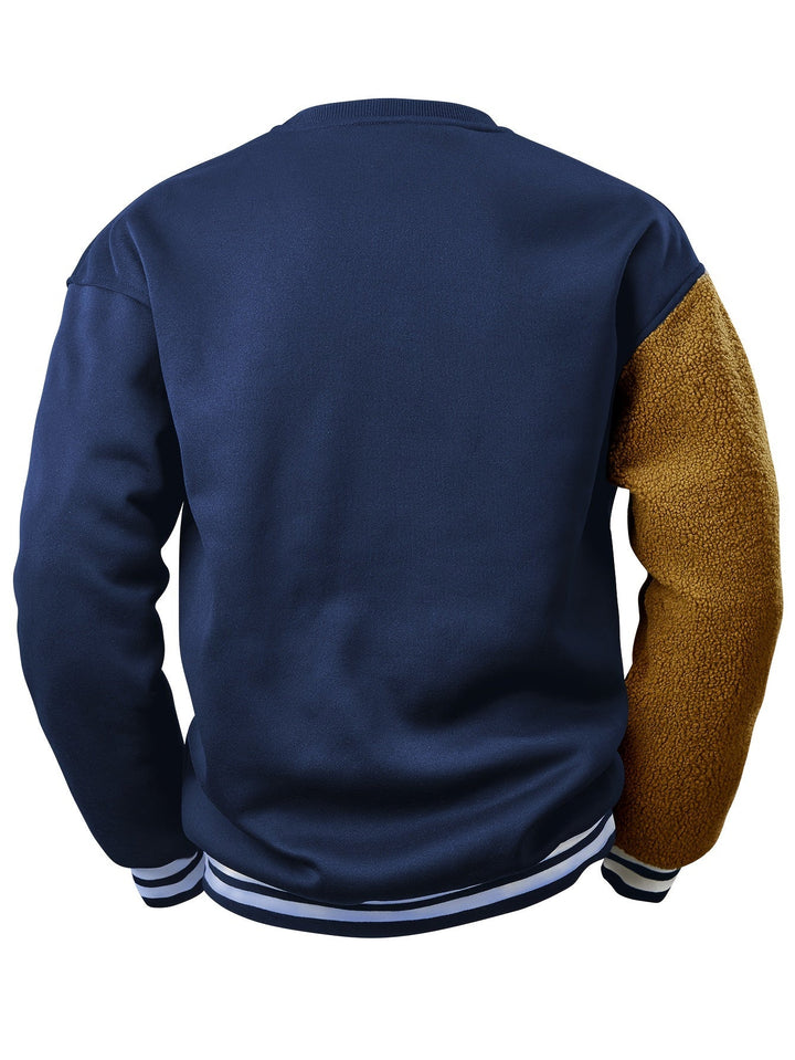 Men's Sweatshirt with Embroidered Cartoon Bear - Jasper