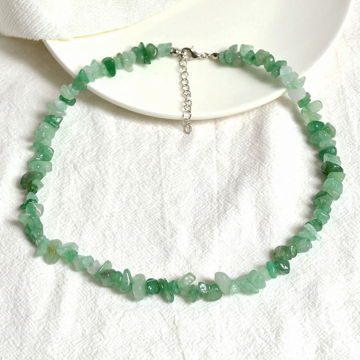 Stylishly Shaped Polished Crystal Necklace - Lina
