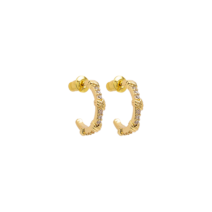Sparkling Open Hoop Earrings – Elara