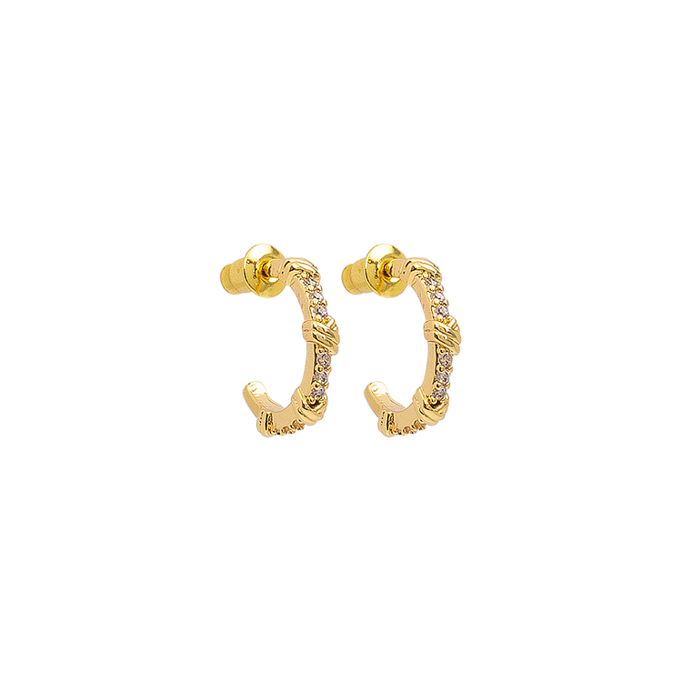 Sparkling Open Hoop Earrings – Elara