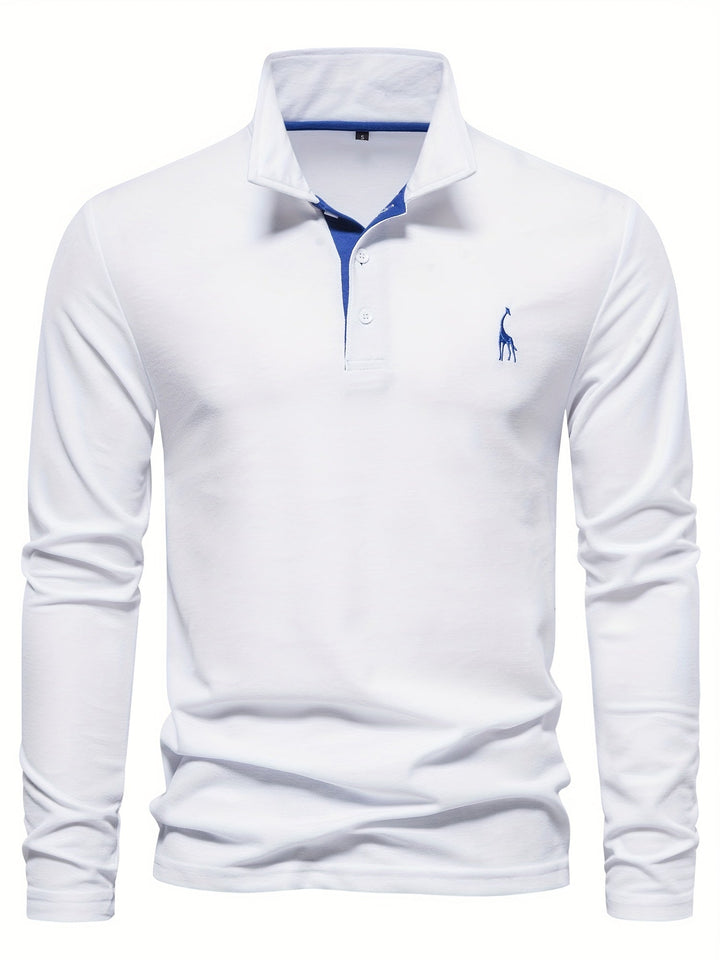 Polo cómodo para hombre con mangas largas