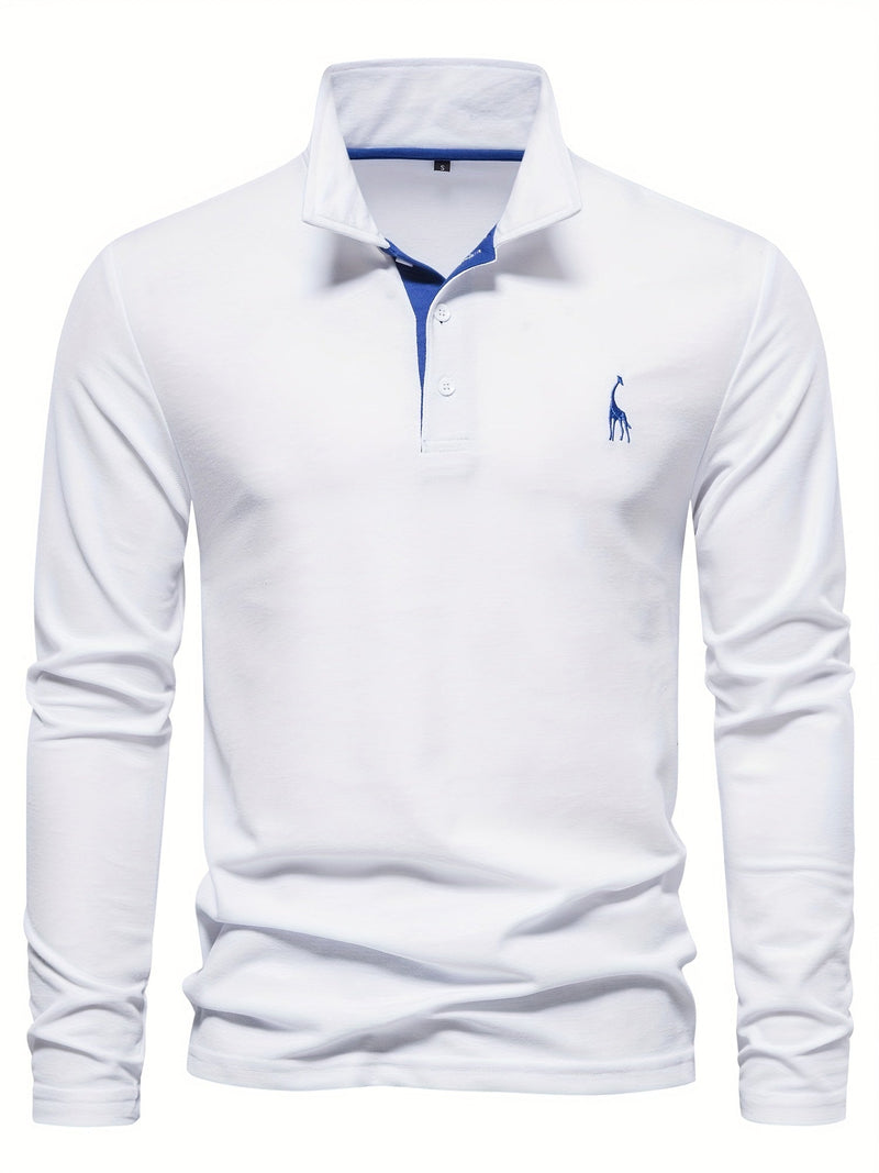 Polo cómodo para hombre con mangas largas