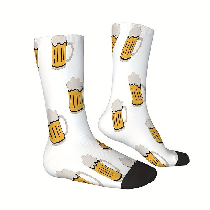 3 pairs of socks with beer mug print – HopfenSocken Oktoberfest 2025