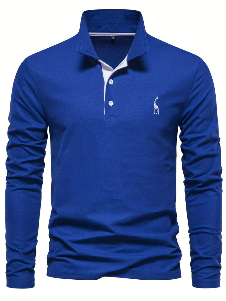 Polo cómodo para hombre con mangas largas