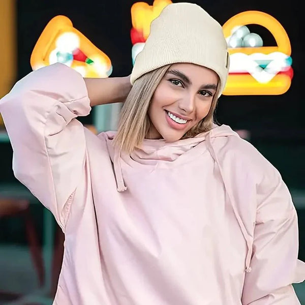 Winter hat with silk lining - Noor