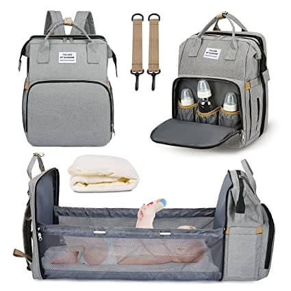 Portable Baby Crib and Diaper Bag – Multifunctional Travel Backpack