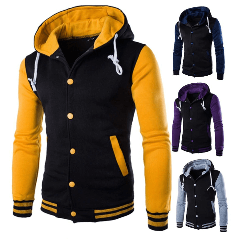 Men's Varsity-Style Baseball Hoodie – Fall Edition Kevin
