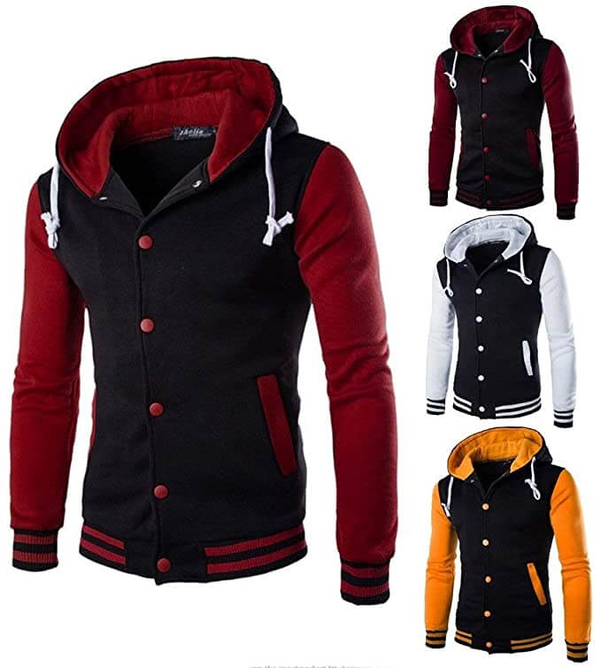 Men's Varsity-Style Baseball Hoodie – Fall Edition Kevin
