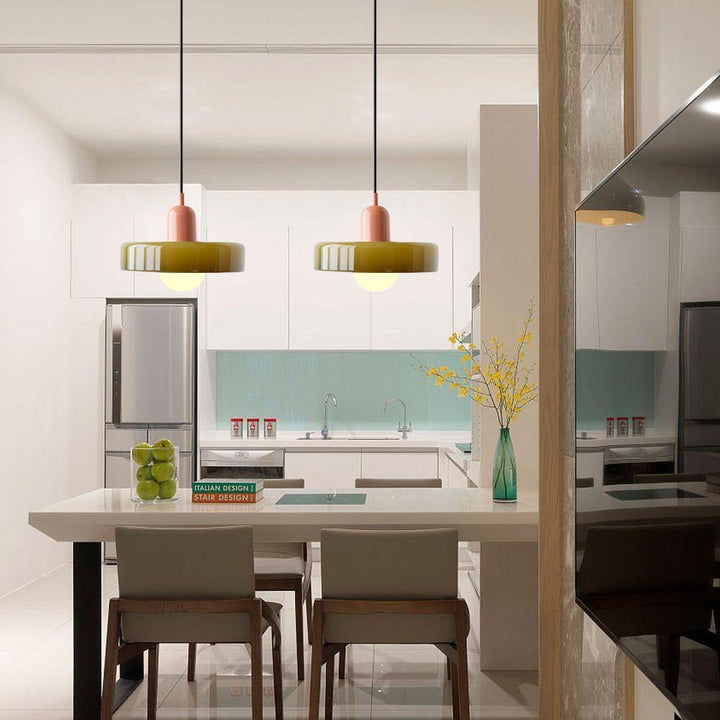 Bauhaus Colored Glass Pendant Light 45