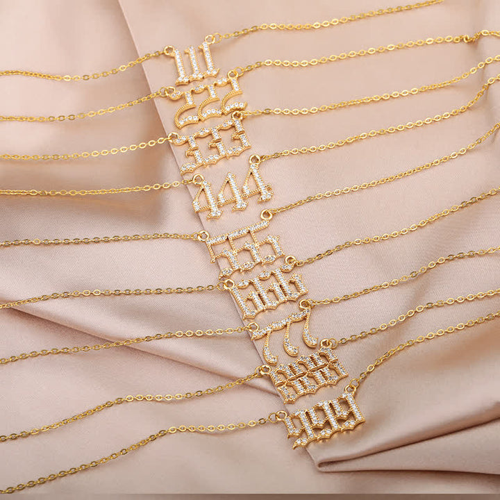 Zirconia Angel Numbers Necklace – Seraphina
