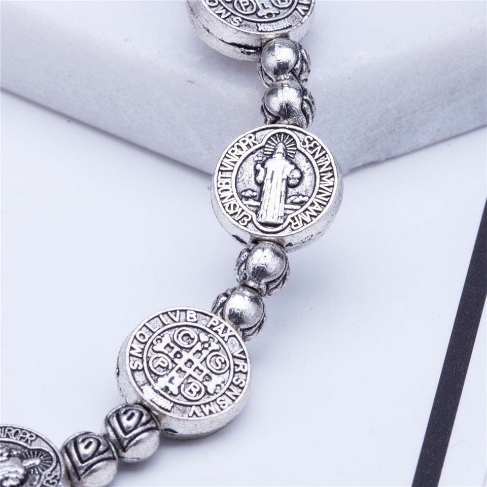 Gold and Silver Colored Christian Cross Bracelet – Solana