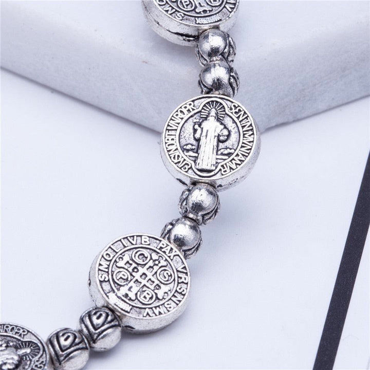 Gold and Silver Colored Christian Cross Bracelet – Solana