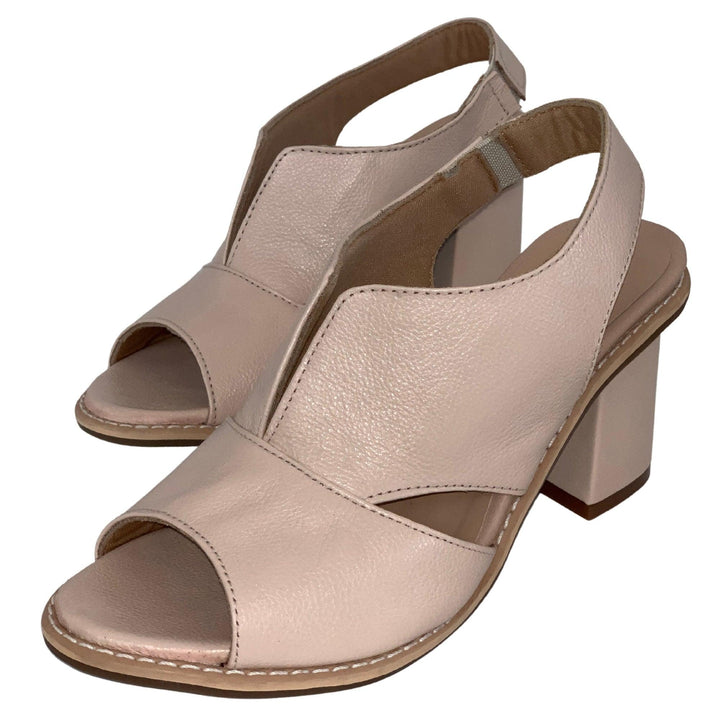 Sandalias de cuero para mujer con tacón y plantilla cómoda – Selina