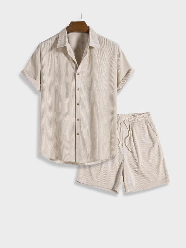 Pantalones cortos de pana para hombre con cierre de botón – Sven