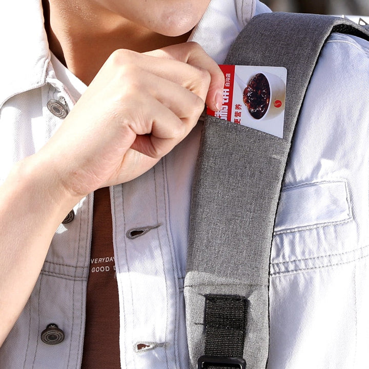 Mochila para portátil a prueba de agua y antirrobo – Diseño de cremallera oculta con función de carga USB
