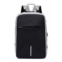 Mochila para portátil a prueba de agua y antirrobo – Diseño de cremallera oculta con función de carga USB