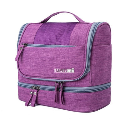 Large Hanging Toiletry Bag Organizer – Travel Case with Multiple Compartments
