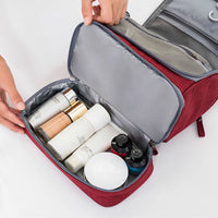 Large Hanging Toiletry Bag Organizer – Travel Case with Multiple Compartments