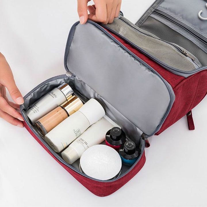 Large Hanging Toiletry Bag Organizer – Travel Case with Multiple Compartments