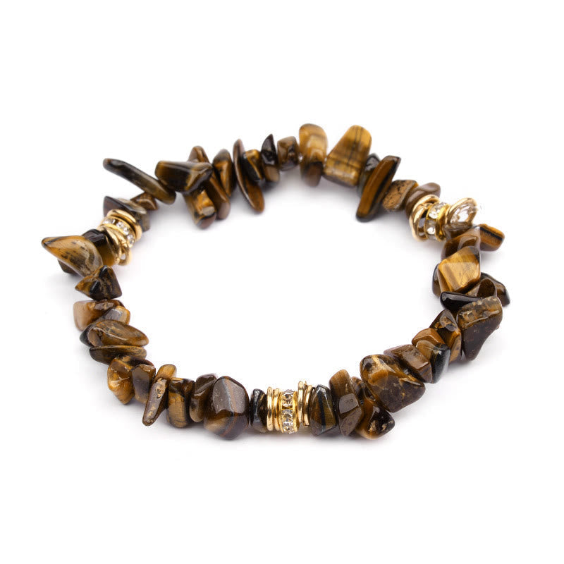 Stilvol armbånd af natursten og krystalperler - Celine