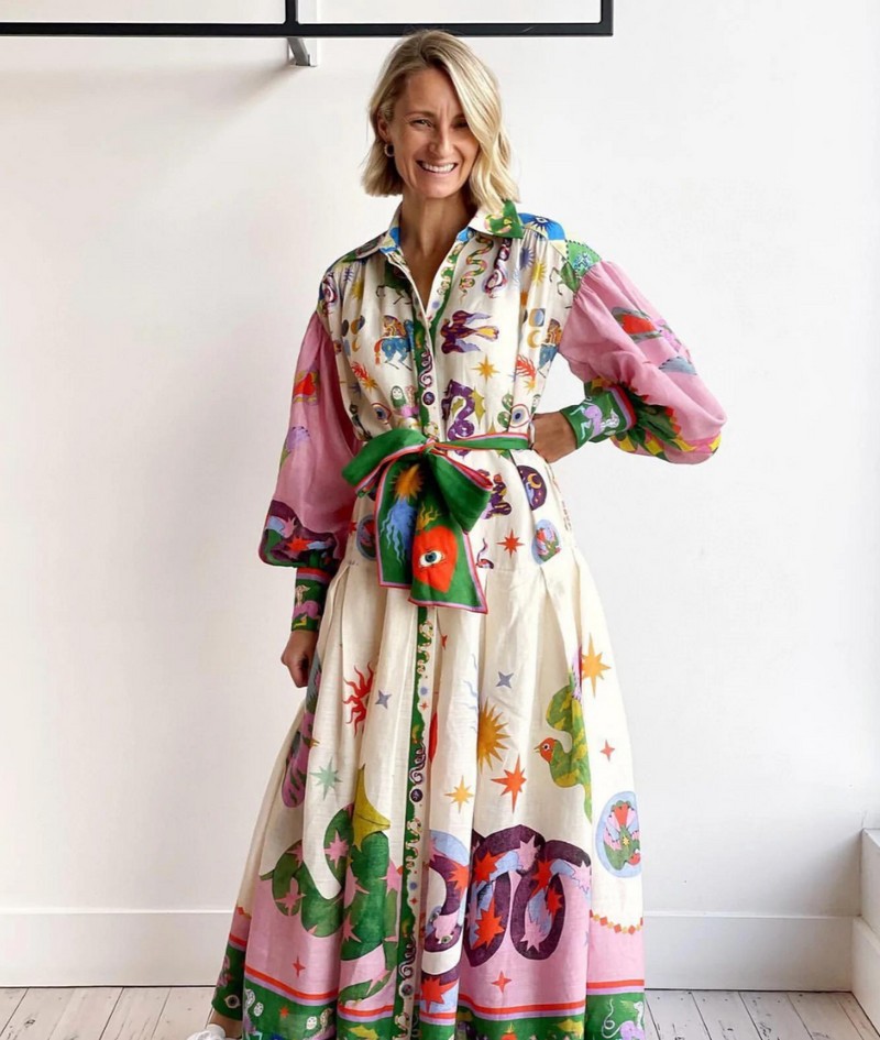Elegante vestido largo italiano – Bianca