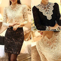 Women's blouse with autumnal embroidered lace – Elisabeth