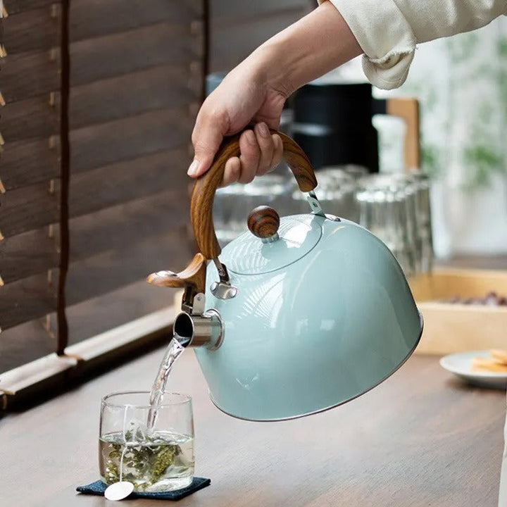 Hervidor de agua de acero inoxidable con silbato – Kavana