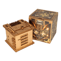 Interactive Wooden Escape Puzzle Box – MindVault