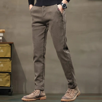 Herren Chinohose beige, lässig, Baumwolle, modisch, bequem, für Alltag und Büro.