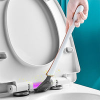 Silicone Toilet Brush with Wall Mount & Drip Tray – Clevora
