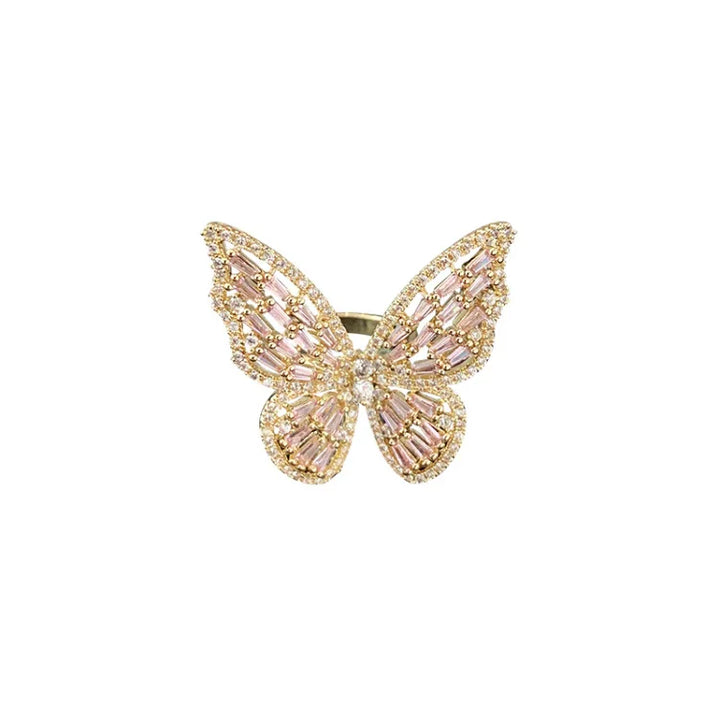 Crystal Butterfly Ring – Elena