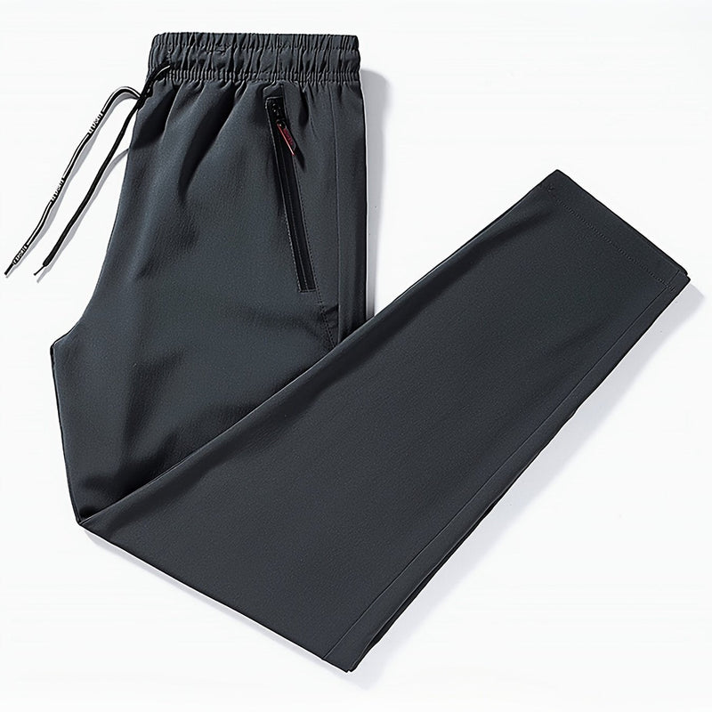 Solid-colored jogging pants with zipper details - Milan