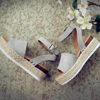 Women's Platform Espadrille Sandals with Wedge Heel & Straps – Livia