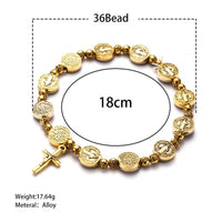 Gold and Silver Colored Christian Cross Bracelet – Solana