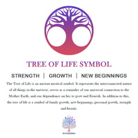 Stylish Crystal and Tree of Life Gemstone Necklace – Elara