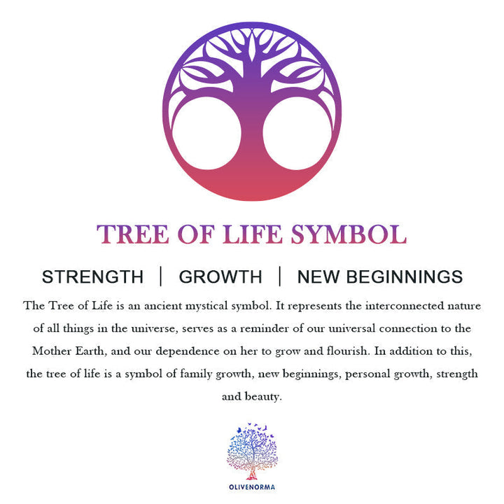 Stylish Crystal and Tree of Life Gemstone Necklace – Elara