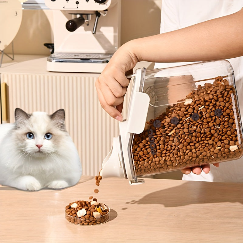 Moisture-Resistant Pet Food Container with Measuring Cup - FreshBite