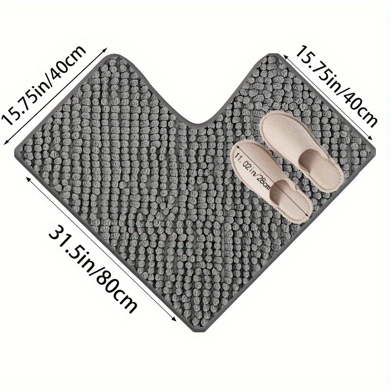 Luxurious L-shaped Non-Slip Corner Shower Mat - Evelyn