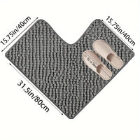 Luxurious L-shaped Non-Slip Corner Shower Mat - Evelyn