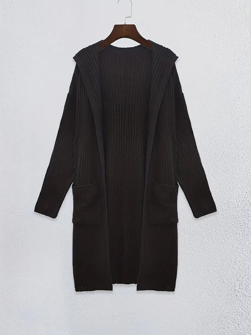 Long Women's Knit Cardigan for Autumn & Winter – Elara
