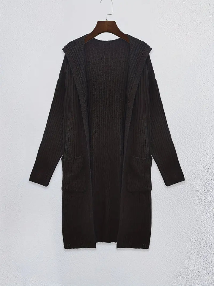 Long Women's Knit Cardigan for Autumn & Winter – Elara