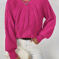 Women's knitted sweater with lantern sleeves – Sanna