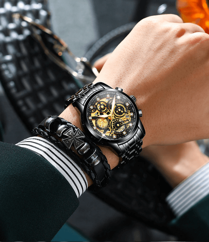 Skeleton men's wristwatch – Eclipse