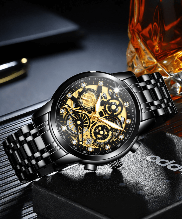 Skeleton men's wristwatch – Eclipse